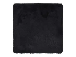 Alfombra De Cocina|Alfombra Redonda-Alfombra de pelo largo negra NAVARRA 120x120 cm poliéster Negro