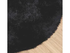 Online Alfombra de pelo largo negra NAVARRA 120x120 cm poliéster Negro