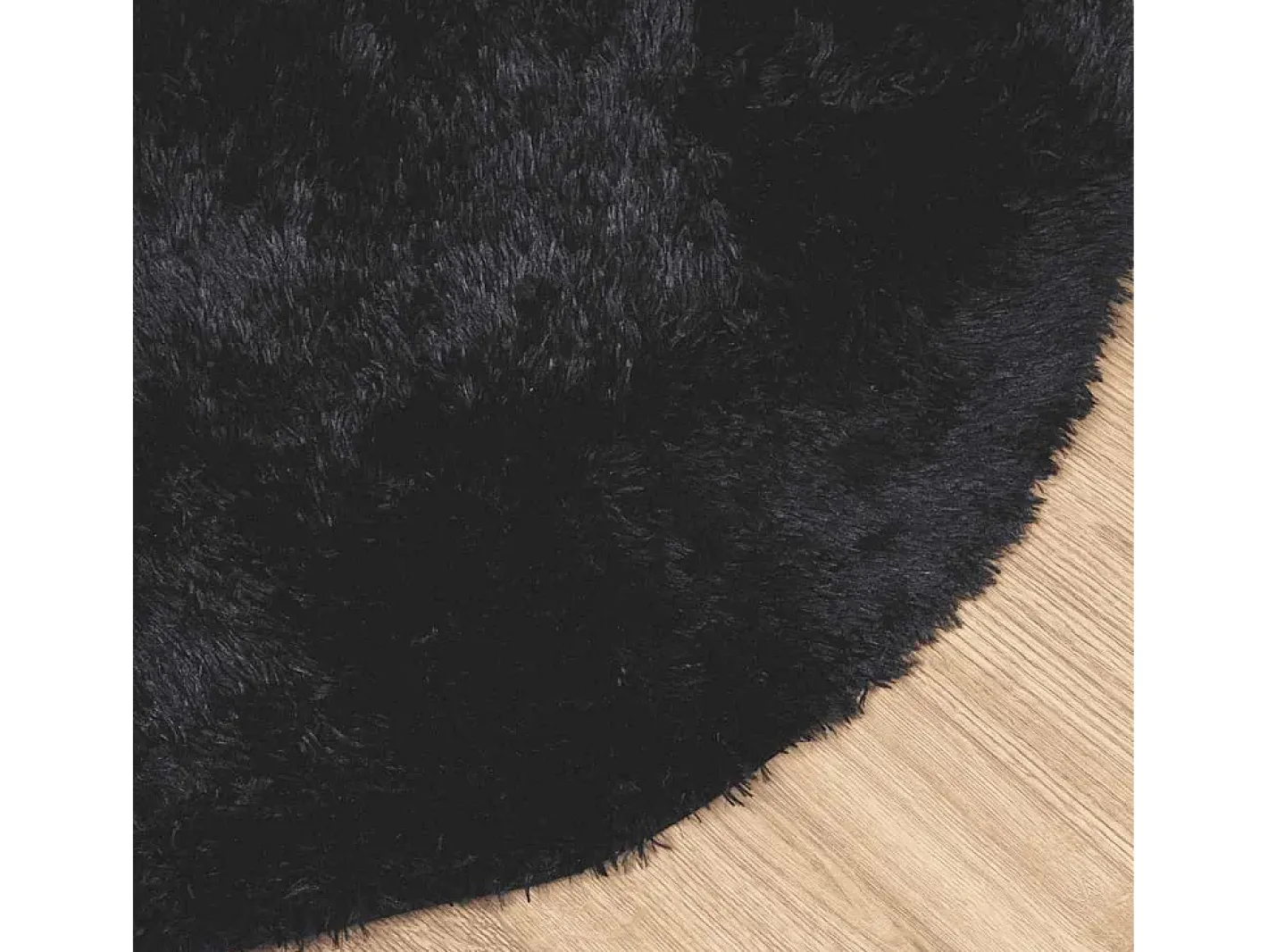 Online Alfombra de pelo largo negra NAVARRA 120x120 cm poliéster Negro