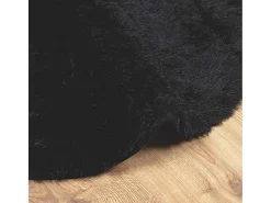 Online Alfombra de pelo largo negra NAVARRA 120x120 cm poliéster Negro