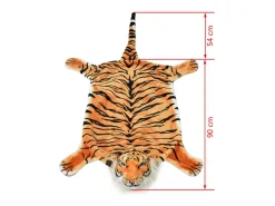 New Alfombra de peluche Tigre 144 cm Marrón Decoración Realista para Niños y Adultos Marru00f3n