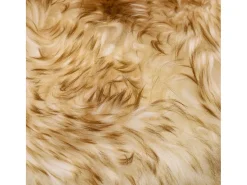 Clearance Alfombra de piel de oveja marrón mezcla 60x90 cm ES38671 Marru00f3n