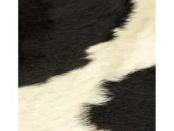 Discount Clicnbuy Alfombra de piel de vaca real y blanco 150x170 cm Negro