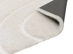 Online OZAIA Alfombra de piel sintética en relieve con motivos circulares, 200 x 290 cm, , PAOLISI Beige