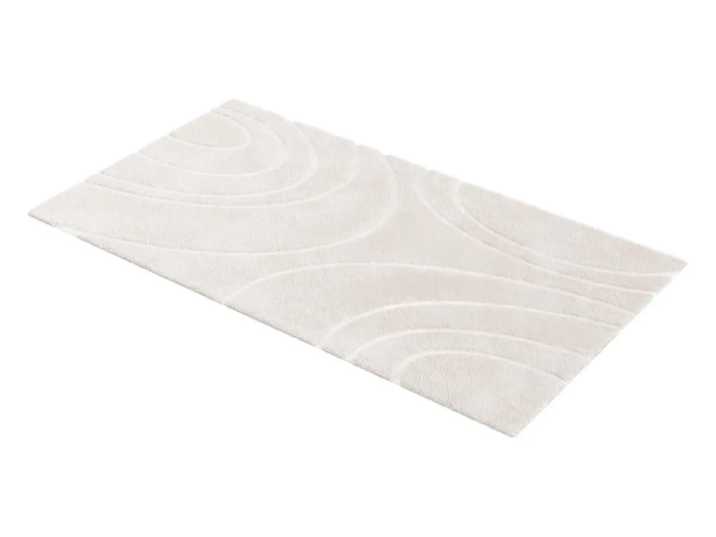 Online OZAIA Alfombra de piel sintética en relieve con motivos circulares, 200 x 290 cm, , PAOLISI Beige