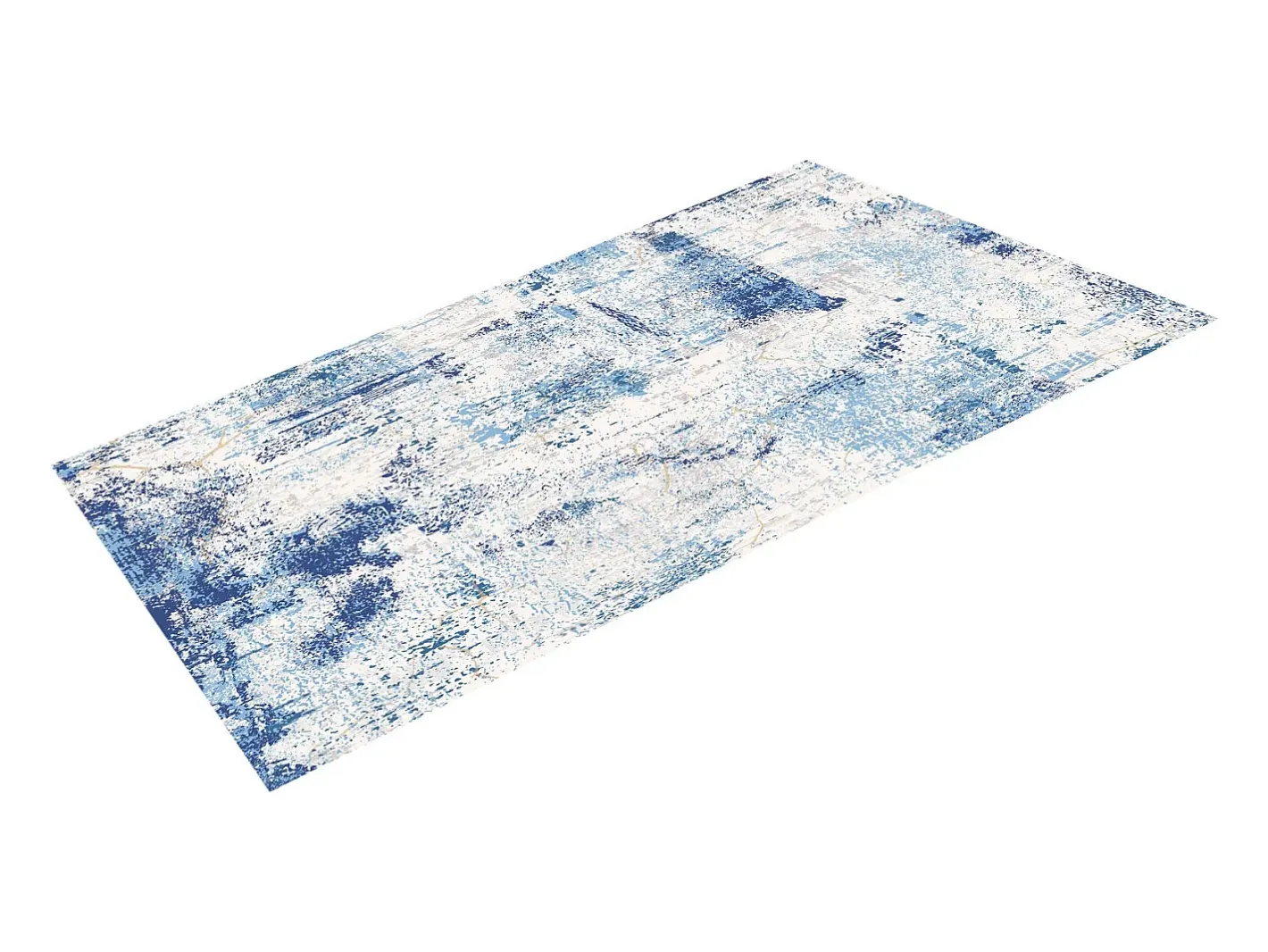 Alfombra de Salón SucceBuy, 1,5 x 2,1 m, Alfombra Grande para Dormitorio, Lavable, Antideslizante, Suave y Cómoda, Estilo Moderno, para Dormitorio, Azul Discount