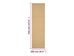 Alfombra de sisal natural 100x350 cm Marru00f3n Clearance
