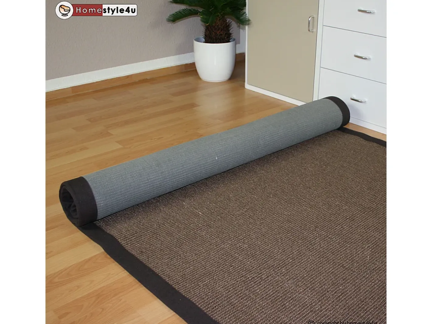 Discount Alfombra de sisal 245x345 cm Marrón Marru00f3n