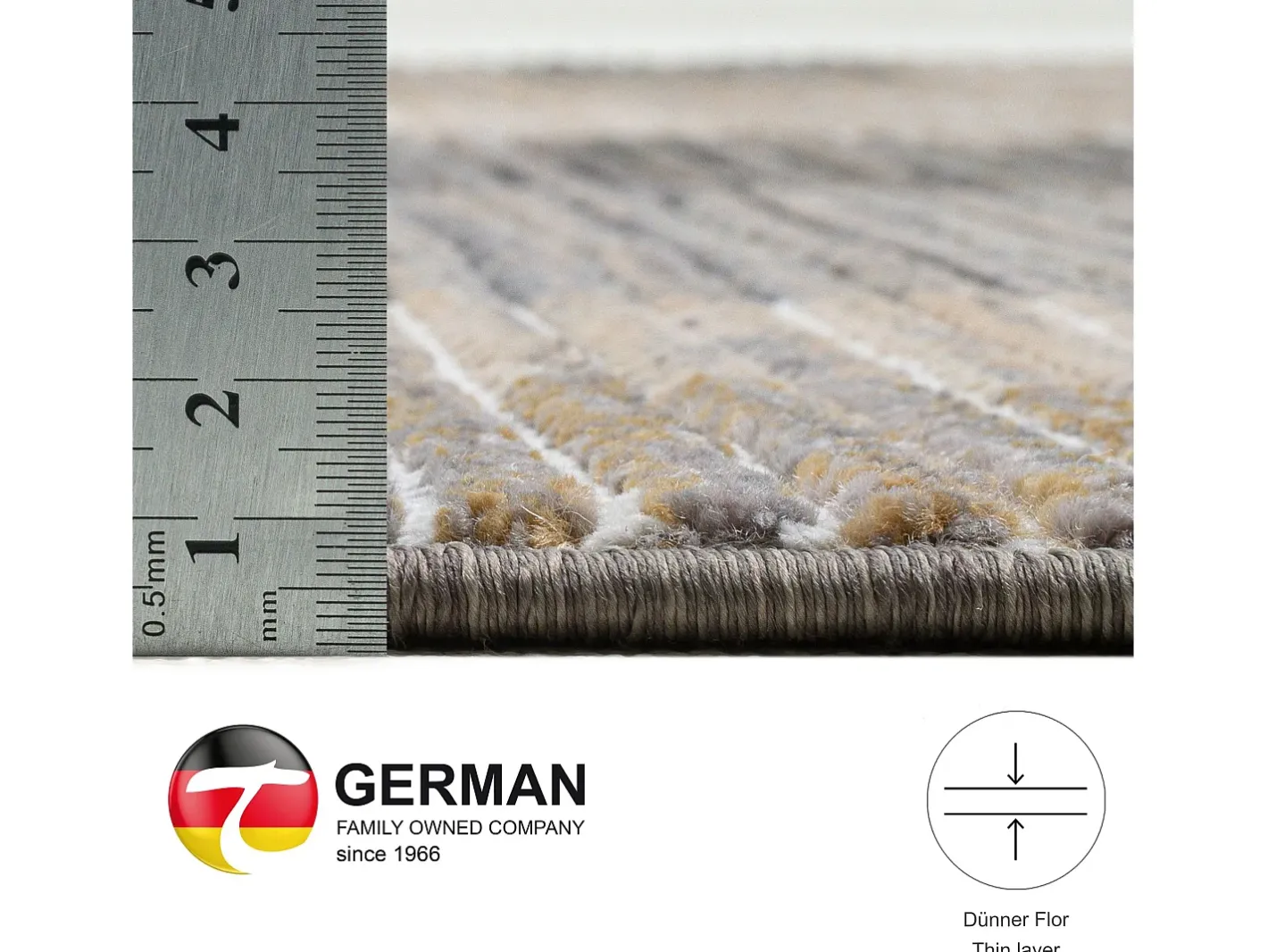 Best Alfombra de tejido plano con aspecto de patchwork 60x130 cm Corduletta Beige