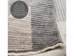 Best Alfombra de tejido plano con aspecto de patchwork 60x130 cm Corduletta Beige