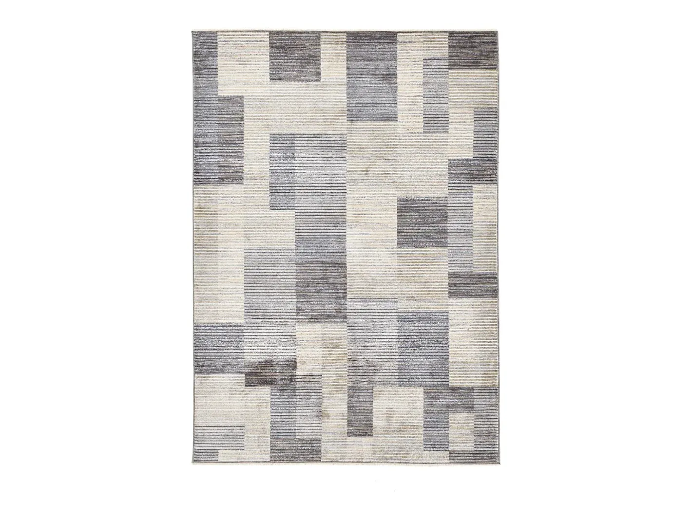 Best Alfombra de tejido plano con aspecto de patchwork 60x130 cm Corduletta Beige