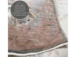 Clearance Alfombra de tejido plano con aspecto vintage 180x280 cm multi Corduletta Beige