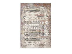 Clearance Alfombra de tejido plano con aspecto vintage 180x280 cm multi Corduletta Beige
