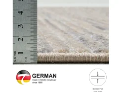 Alfombra De Salón-Alfombra de tejido plano con aspecto corto 80x150 cm Corduletta Beige