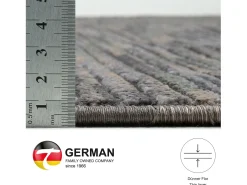 Alfombra De Salón-Alfombra de tejido plano con aspecto corto 60x130 cm oscuro Corduletta Gris
