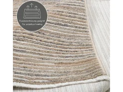 Alfombra De Salón-Alfombra de tejido plano con aspecto corto 190x240 cm Corduletta Beige