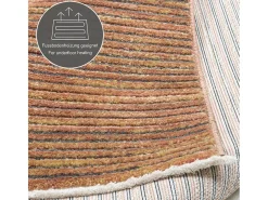 Alfombra De Salón-Alfombra de tejido plano con aspecto corto 190x240 cm Óxido Corduletta Cobrizo