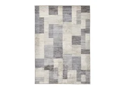 Alfombra De Salón-Alfombra de tejido plano con aspecto de patchwork 160x230 cm Corduletta Beige