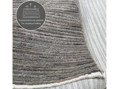Alfombra de tejido plano con aspecto corto 160x230 cm oscuro Corduletta Gris Best