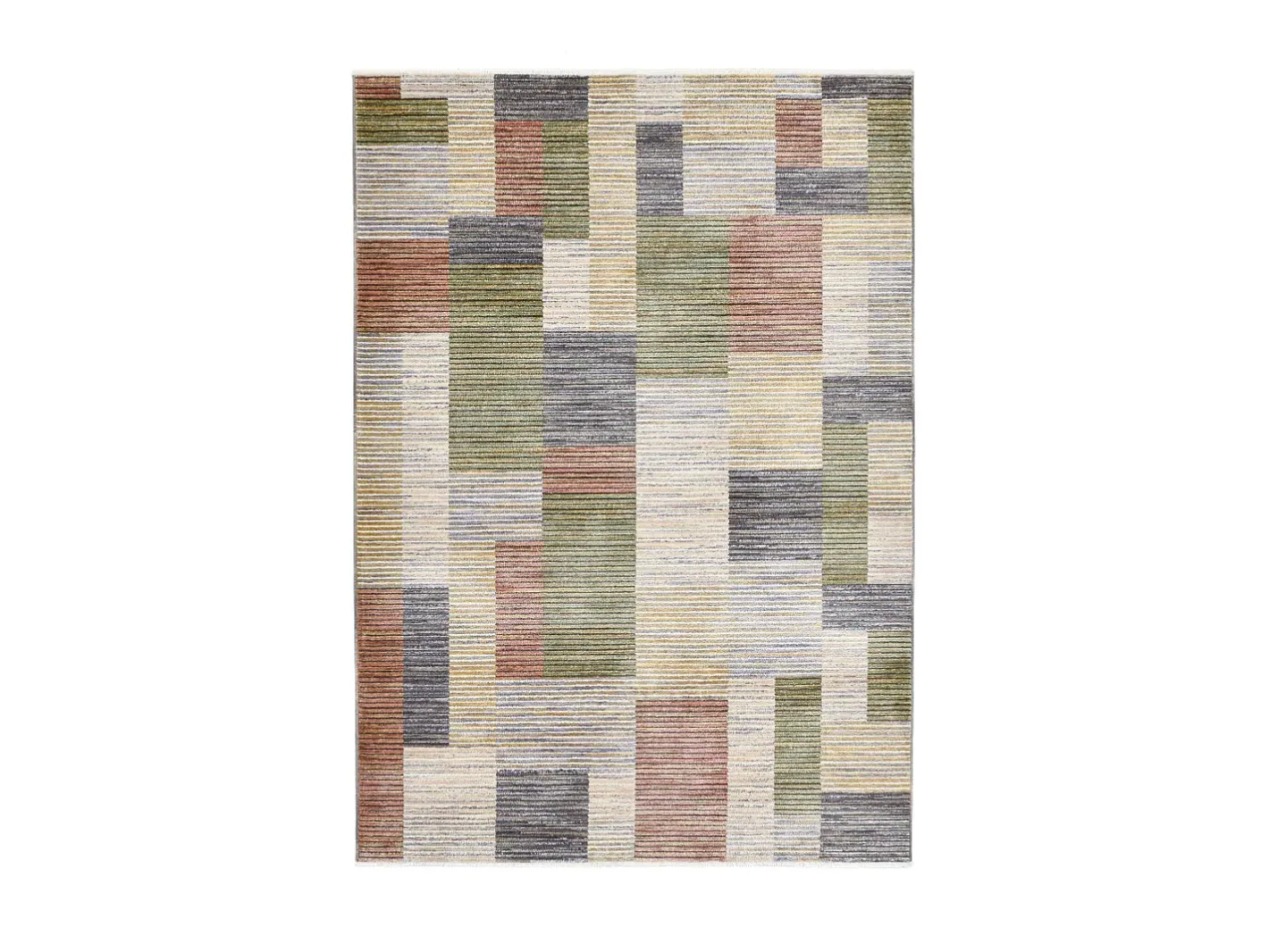 Hot Alfombra de tejido plano con aspecto de patchwork 40x60 cm Colorido Corduletta Multicolor