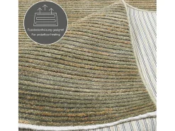 Clearance Alfombra de tejido plano con aspecto corto 160x230 cm Corduletta Verde