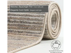 Alfombra de tejido plano con aspecto corto 160x230 cm Corduletta Beige Clearance