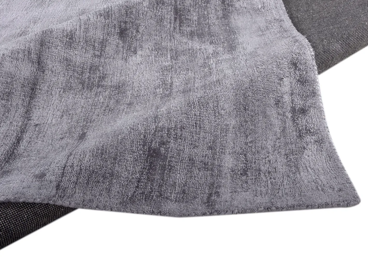 Alfombra de viscosa tejida a mano 160x230 cm Antracita Shine Gris antracita Outlet