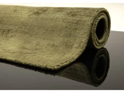 Discount Alfombra de viscosa tejida a mano 140x200 cm musgo Shine Verde pino