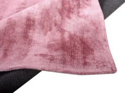 Alfombra De Salón-Alfombra de viscosa tejida a mano 190x290 cm Shine Rosa
