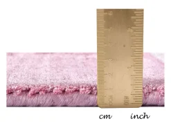 Alfombra De Salón-Alfombra de viscosa tejida a mano 190x290 cm Shine Rosa