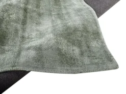 Hot Alfombra de viscosa tejida a mano 50x80 cm Shine Verde