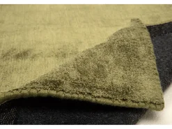 Alfombra De Salón-Alfombra de viscosa tejida a mano 65x135 cm musgo Shine Verde pino