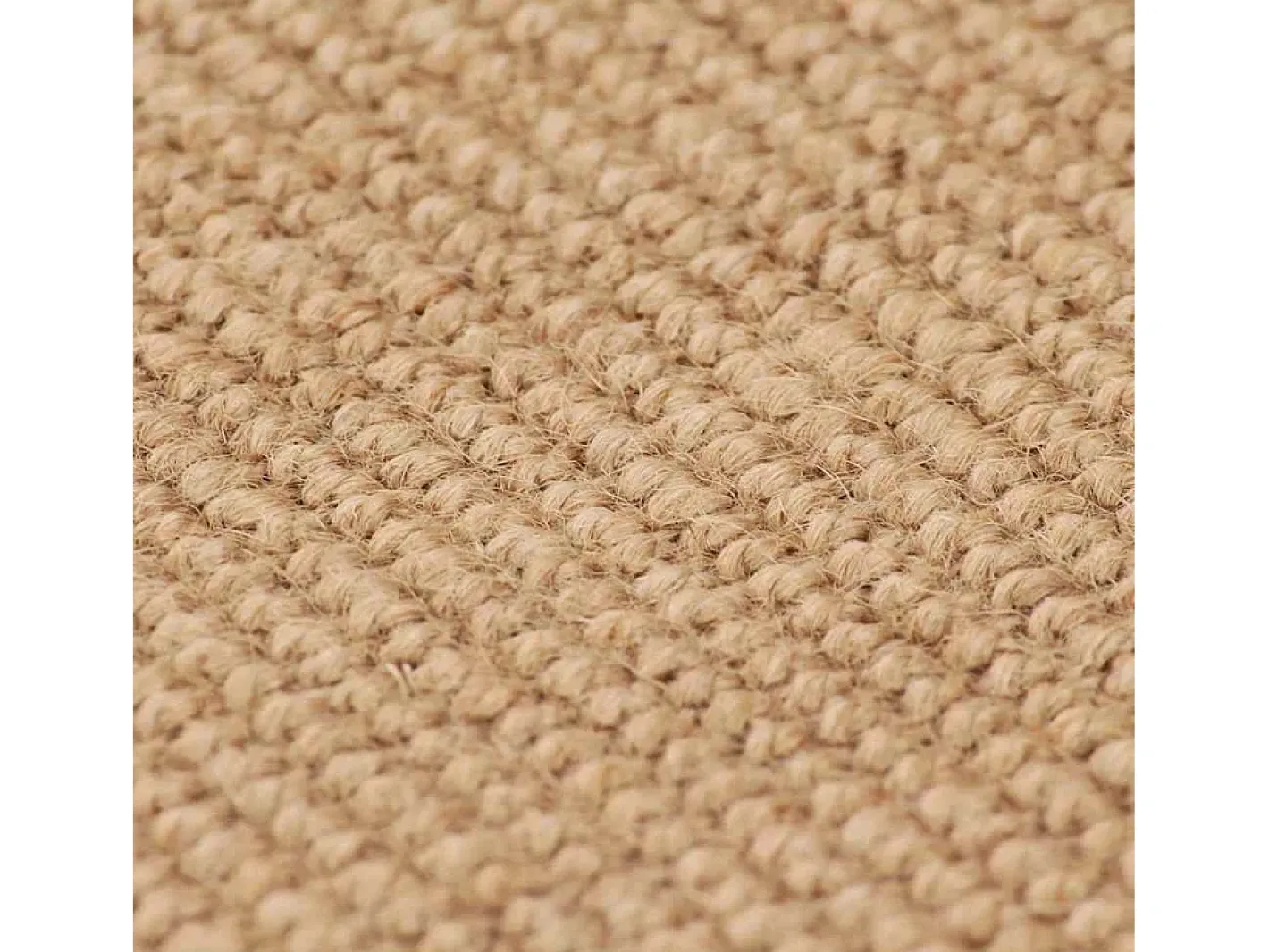Alfombra De Cocina-Alfombra de yute con reverso de látex 70 x 130 cm Natural Beige
