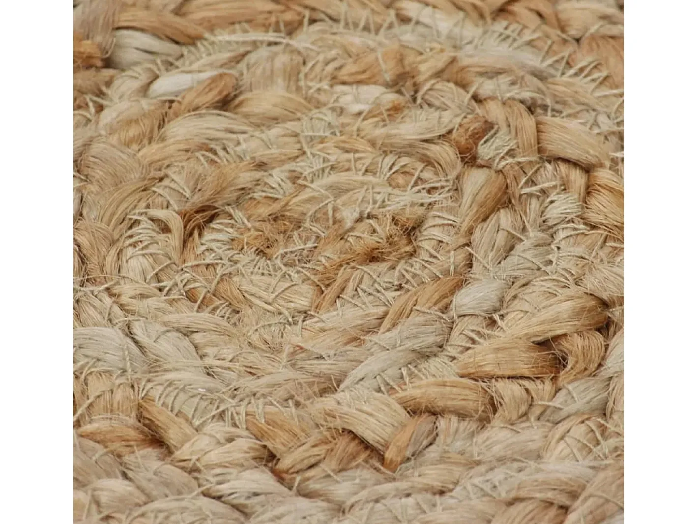 Outlet Alfombra de yute, diseño trenzado, redonda de 150 cm. Beige