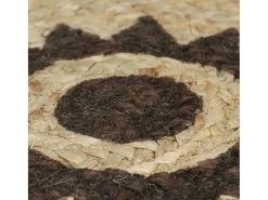 Alfombra de yute hecha a mano con estampado marrón oscuro 150 cm Marru00f3n Sale