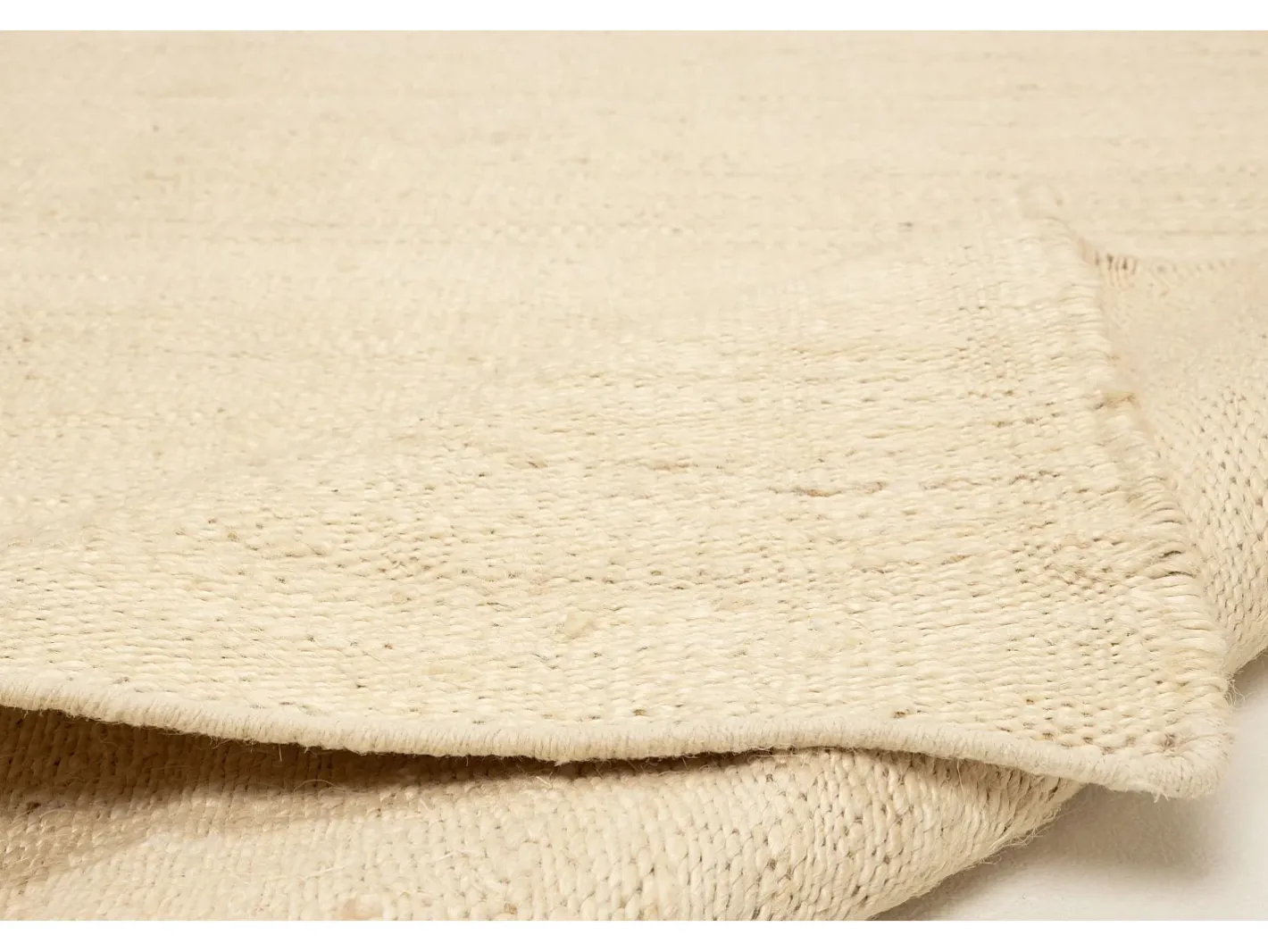 Alfombra De Salón-Alfombra de yute hecha a mano 70x140 cm Forest Crema