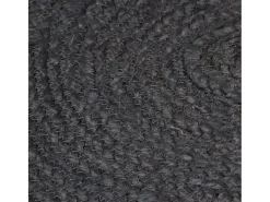 Alfombra de yute hecha a mano redonda de 210 cm en oscuro Gris Best