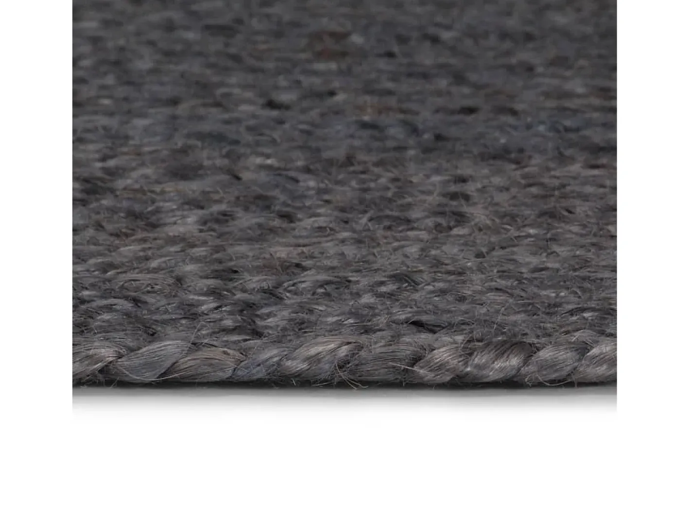 Alfombra de yute hecha a mano redonda de 210 cm en oscuro Gris Best