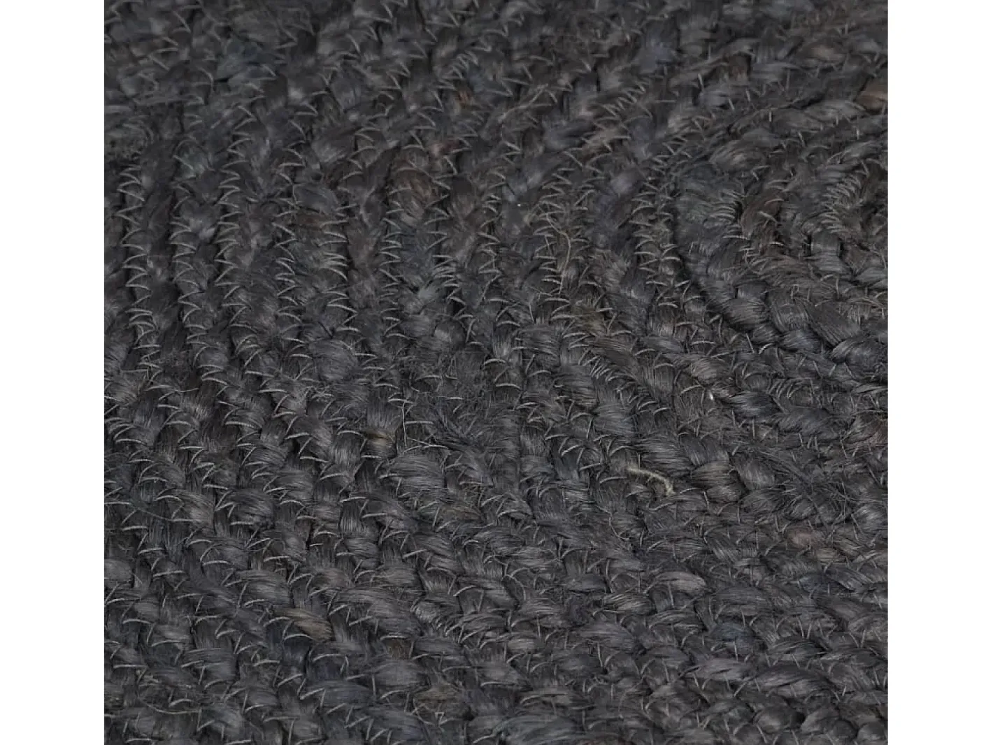 Alfombra De Cocina|Alfombra Redonda-Alfombra de yute hecha a mano redonda de 90 cm oscuro Gris