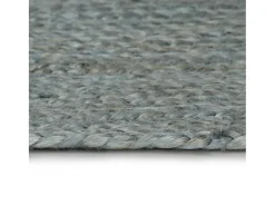 Alfombra de yute tejida a mano redonda oliva 120 cm ES22046 Verde New