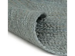 Alfombra de yute tejida a mano redonda oliva 120 cm ES22046 Verde New