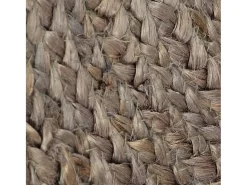 Clicnbuy Alfombra de yute tejida a mano redonda 150 cm Gris Outlet