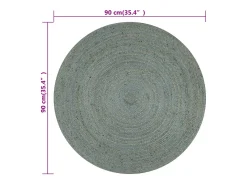 Discount Clicnbuy Alfombra de yute tejida a mano 90 cm oliva Verde