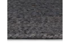 Alfombra de yute tejida a mano redonda 120 cm ES79524 Gris Hot