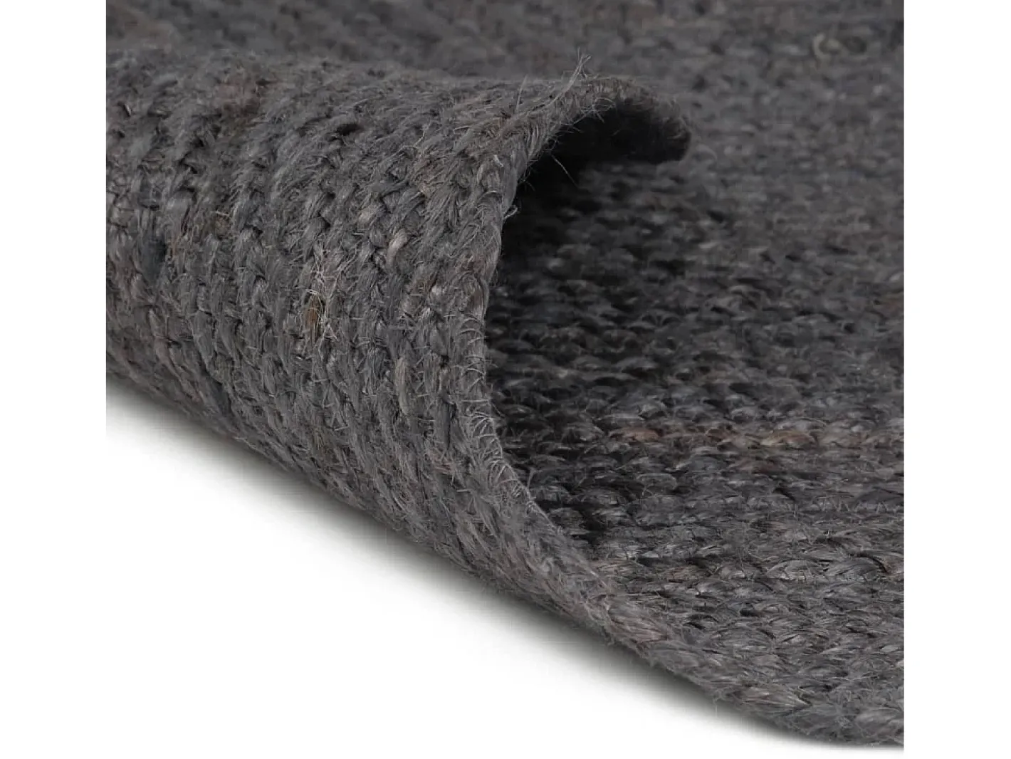 Clicnbuy Alfombra Redonda-Alfombra de yute tejida a mano redonda oscuro 240 cm Gris