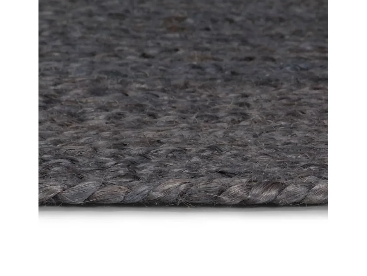 Clicnbuy Alfombra Redonda-Alfombra de yute tejida a mano redonda oscuro 240 cm Gris