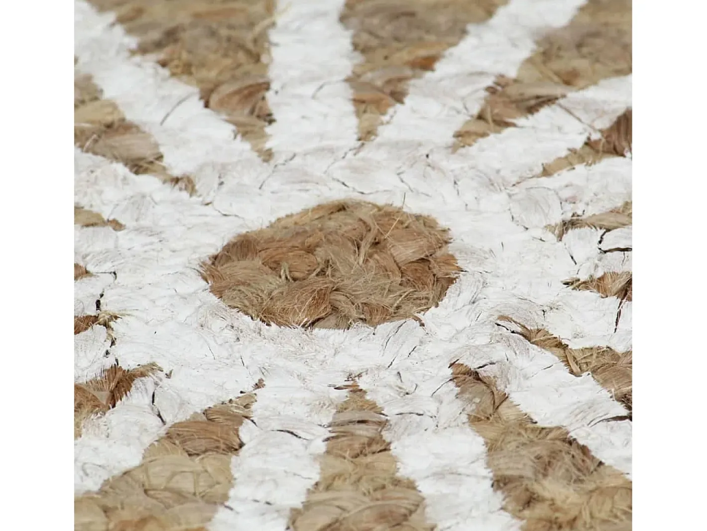 Alfombra de yute tejida a mano con estampado 120 cm ES62763 Blanco Sale