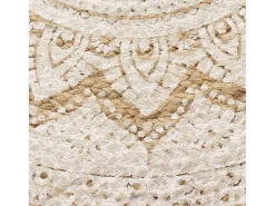 Alfombra De Cocina|Alfombra Redonda-Alfombra de yute trenzado estampada redonda de 150 cm Beige