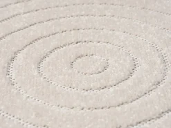 the carpet Alfombra diseño moderno Boho - - 160 cm Redondo - SANTO PLUS Crema Clearance