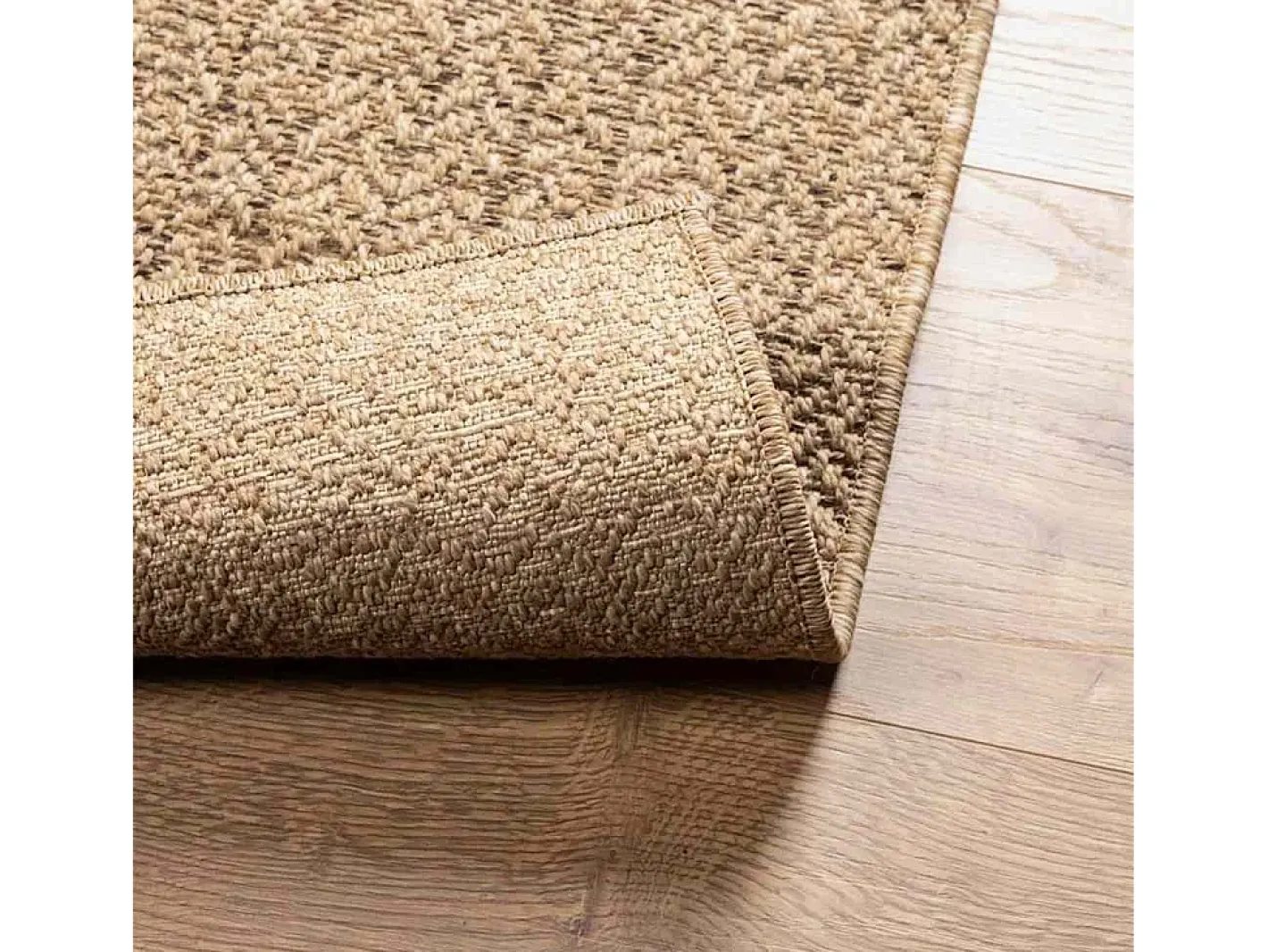 Alfombra De Cocina-Alfombra efecto yute de 120x170 cm, para interior y exterior Marru00f3n
